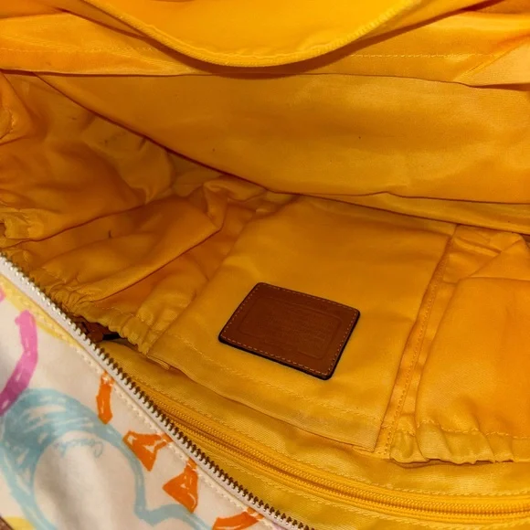 Coach Multicolor Coach Hampton Scribble Signature Tote Bag - Picture 14 of 14